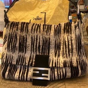 FENDI rare pony hair shoulder bag